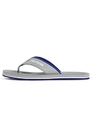 Tommy Hilfiger Chanclas Hombre Padded Comfort Sandal con logotipo, Gris (Universal Grey), 44