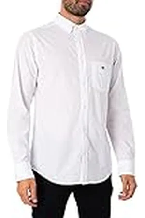 GANT Reg Poplin Shirt Camisa de Vestir, White, XL para Hombre