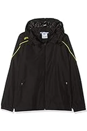 Uhlsport Stream 22 All Weather Jacket Chaqueta con Capucha, Unisex niños, Black/Lime Yellow, 116