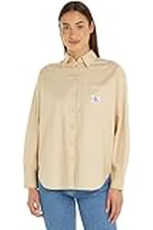 Calvin Klein Jeans Woven Label Relaxed Shirt J20J222610 Camisas de Tejido, , S para Mujer