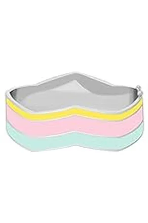 Christian Lacroix XF12007L-S - Pulsera de latón y Metal Plateado Brillante para Mujer, Talla pequeña, Color Plateado y Azul