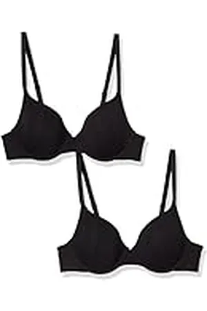 Amazon Cómodo Sujetador Tipo Camiseta con Aros Mujer, Pack de 2, , 105C