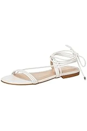 THE DROP Samantha Sandalias planas con cordones para Mujer, goma, 35.5 EU
