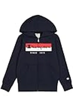 Champion Legacy Graphic Shop B (306839) -Ultra-Light Soft Compact Powerblend Fleece Full-Zip Sudadera con Capucha, , 5-6 años para Niños