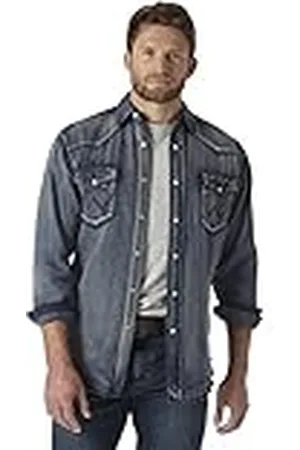Wrangler Camisa para Hombre, Azul(envejecido), S