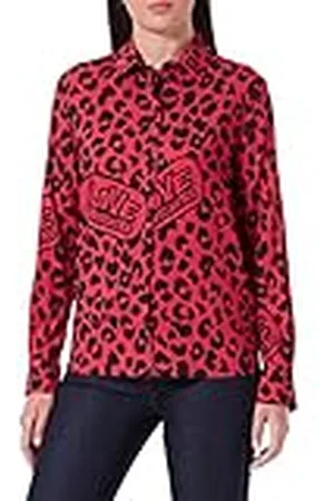 Moschino Manga Larga de Corte Regular con Estampado animalier. Camiseta, , 40 para Mujer