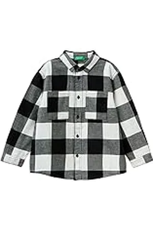 Benetton Camisa 5lqhgq014, Camisa Niños, Multicolor (Multicolor 901), XS