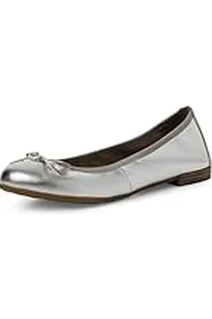 Marco Tozzi Damen Ballerinas 2-22100-41, Zapatos Tipo Ballet Mujer, Plata, 39 EU