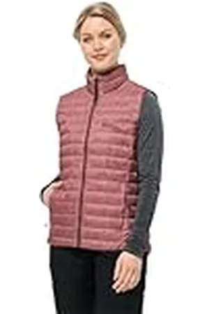 Jack Wolfskin Pilvi Down Vest W Chaleco de plumón, Rojo Mineral, Medium para Mujer