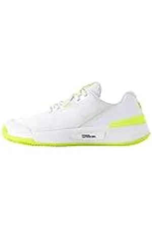 Wilson Intrigue Pro OZ, Zapatillas de Tenis Mujer, White/Safety Yellow/Navy Blazer, 40 EU