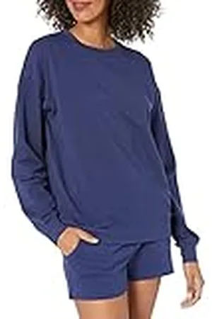 THE DROP Margot Sudadera Holgada de Manga Larga con Hombros Caídos y Cuello Redondo para Mujer, , XS
