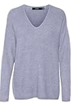 VERO MODA Vmcrewlefile Ls V-neck Blouse Noos Suéter, , M Mujer