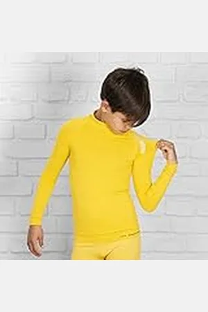 Ho soccer Camiseta térmica niño Manga Larga Amarilla Performance