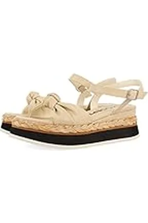 Gioseppo Sandalias Color Off-White con Detalle de Nudo y Plataforma para Mujer manicu