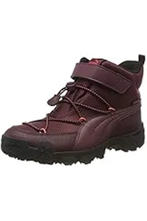 PUMA Maka PURETEX V PS Zapatillas Unisex Niños, Rojo (Vineyard Wine Heather-Calypso Coral), 34 EU