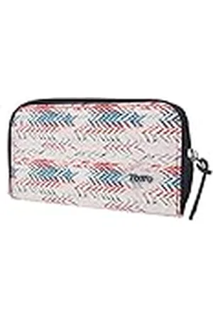 TOTTO Cartera Juvenil, Modelo Eshita, con Sistema de Bloqueo RFID, con 8 Organizadores, Monedero, Billetera y Tarjeteros, Tamaño Compacto, Cierre con Cremallera, Estampado y Multicolor
