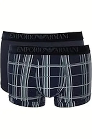 Emporio Armani Tartan Gift Box 2-Pack Trunk Bañador, , S de los Hombres
