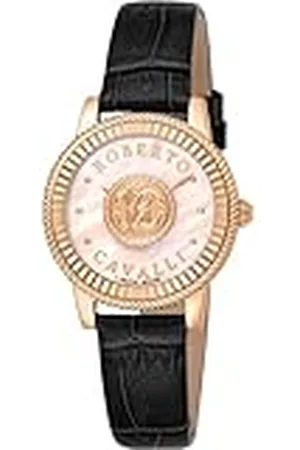 Roberto Cavalli Reloj Analógico para Mujeres de Cuarzo con Correa en Cuero RV1L228L0021
