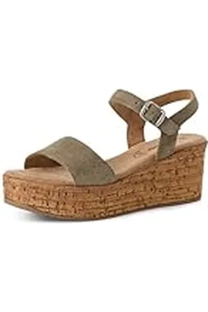 QS by s.Oliver Damen 5-28313-44, Sandalias con cuña Mujer, , 37 EU
