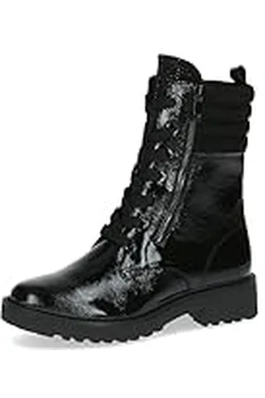 Caprice 9-25212-41, Botines planos con cordones para Mujer, Negro (Black Comb), 36 EU