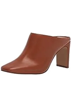 THE DROP Mule Avena para mujer, con tacón ancho y puntera cuadrada, 38.5 EU (color marrón )