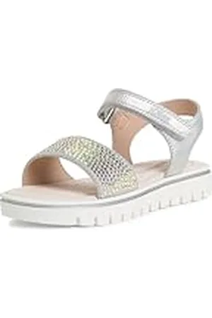 QS by s.Oliver 5-48201-42, Sandalias Planas, Plata, 37 EU
