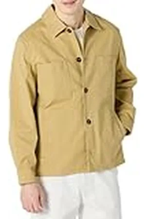 Amazon Chaqueta Utilitaria de Algodón Elástico de Corte Holgado Hombre, , S