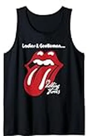 The Rolling Stones Oficial Señoras y Caballeros Negro Camiseta sin Mangas