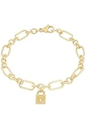 QS by s.Oliver Pulsera de acero inoxidable señoras brazo joyas, 20 cm, oro, cerradura, Viene en caja de regalo de joyería