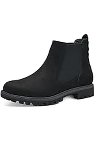Tamaris Mujer Botines, señora Botas Chelsea,Botas,Medias Botas,botín,Bota de Deslizamiento,Plano,Black Uni,36 EU