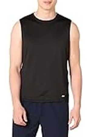 Amazon Camiseta Deportiva, Ligera y Elástica de Secado Rápido, Muscle Fit Hombre, , M