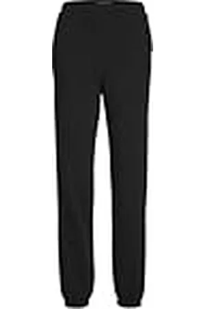 JJXX Jxabbie Hw Rel Every Brush Pants Noos, Pantalones para Mujer, Black/Print:white Logo, L