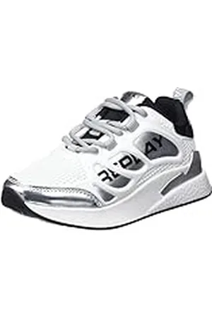 Replay Maze Jr, Zapatillas Niñas, 125 Blanco, Plateado y Negro, 30 EU