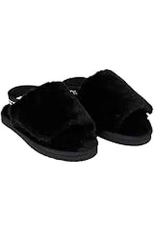 Calvin Klein Home Velcro Surfaces YW0YW01158, Pantuflas Mujer, Negro (Black/Bright White), 38 EU