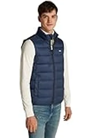 Tommy Hilfiger Chaleco Hombre Down ligero, Azul (Dark Night Navy), XXL