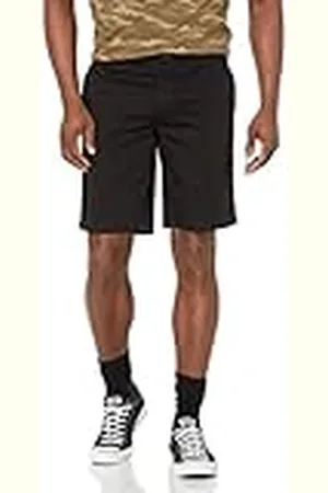 Armani Exchange Pantalones Cortos de Sarga elástica sólida Bermudas, , 34 para Hombre