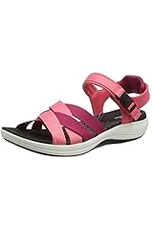 Clarks Mira Tide, Sandalia, para Mujer, Naranja (Bright Coral), 39 EU