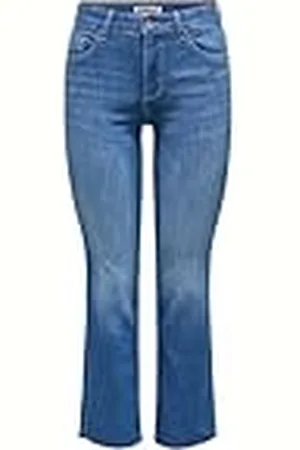 ONLY Onlann-Kenya MW CR AK FLA Dnm Soo618noos Vaqueros Flared Fit, Medio De Mezclilla Azul, 3XL / 30L Mujeres