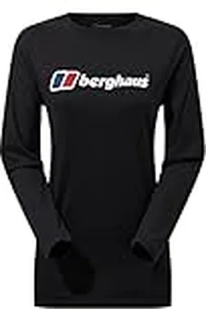 Berghaus Camiseta de manga larga Boyfriend con logo clásico grande para Mujer, , 34