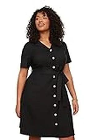 Trendyol Mini Shirt Regular Plus Size Dress Vestido, , 72/Grande para Mujer