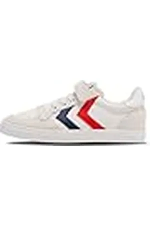 Hummel Slimmer Stadil Leather Low Jr, Zapatillas para Unisex Niños, Blanco (White 9001), 27 EU