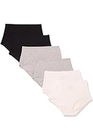 Amazon Ropa Interior de Talle Alto en Algodón Mujer, Pack de 6, , 46