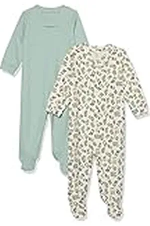 Amazon Pelele de algodón orgánico con pies para Dormir y Jugar (Anteriormente Amazon Aware) Unisex Bebés, Pack de 2, , Prematuro