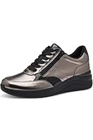 Jana Zapatillas Bajas para Mujer 8-23777-43, Plata, 39 EU