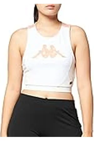 Kappa Kombat Caty Camisetas activas, Mujer, White-Grey Vapor, M