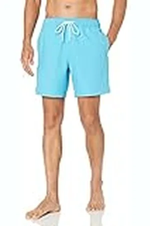 Amazon Bañador de Secado Rápido de 18 Cm Hombre, , L