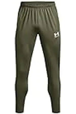 Under Armour UA Challenger Training Pant Pantalones de chándal para hombre, pantalones largos deportivos para jugar al fútbol o correr, color verde marino/blanco