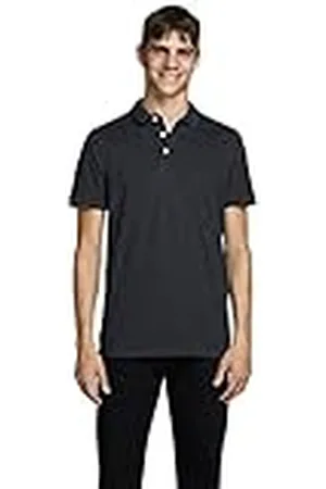 JACK & JONES Jjepaulos Polo Ss Noos, Hombre, Gris ( Melange Detail: Slim Fit - Melange), X-Small