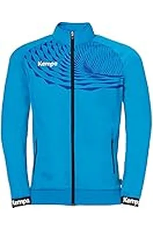 Kempa Wave 26 Poly Jacket hombre niño Chaqueta deportiva de entrenamiento de balonmano para hombre Sudadera ligera - sudadera elástica de entrenamiento con bolsillos con cremallera