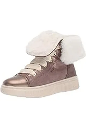Geox J DISCOMIX Girl B, Zapatillas Altas Niñas, Beige (Dk Beige C5005), 30 EU